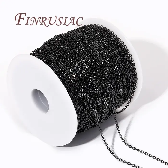 Collier plat en forme de O en métal plaqué or JO18 K, équipement fin de 1.5mm, bijoux de bricolage f