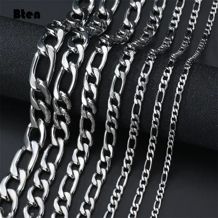 BTEN 2020 mode classique Figaro chaîne collier hommes en acier inoxydable Long collier pour hommes f