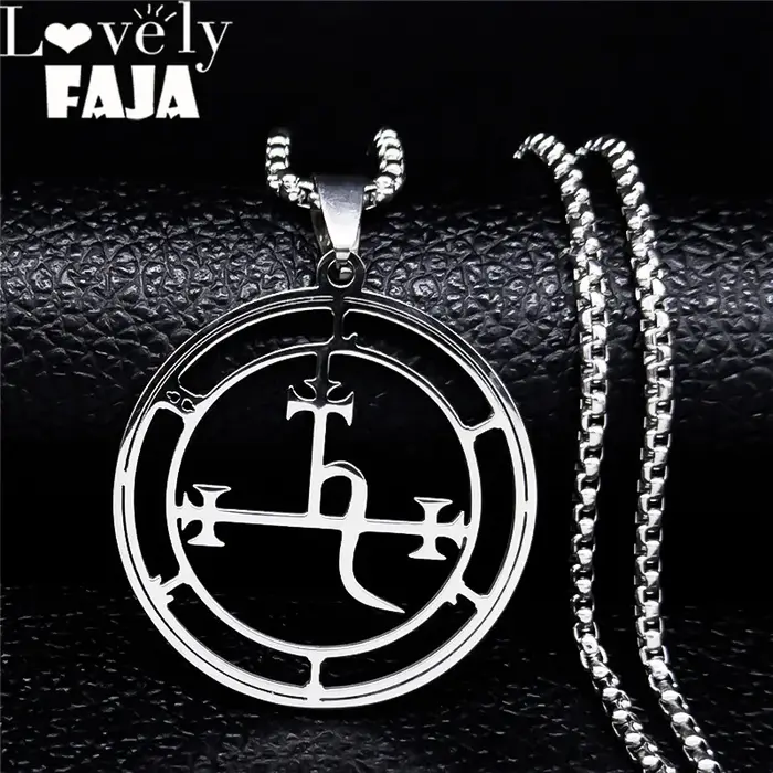 Collier de sceau de démon en acier inoxydable pour hommes et femmes