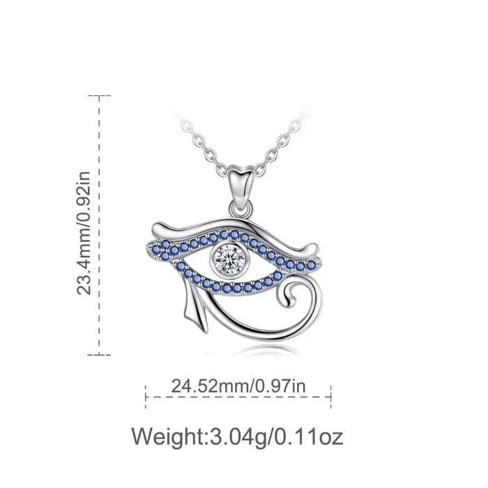 EUDORA – collier pendentif œil d'horus en argent Sterling 925