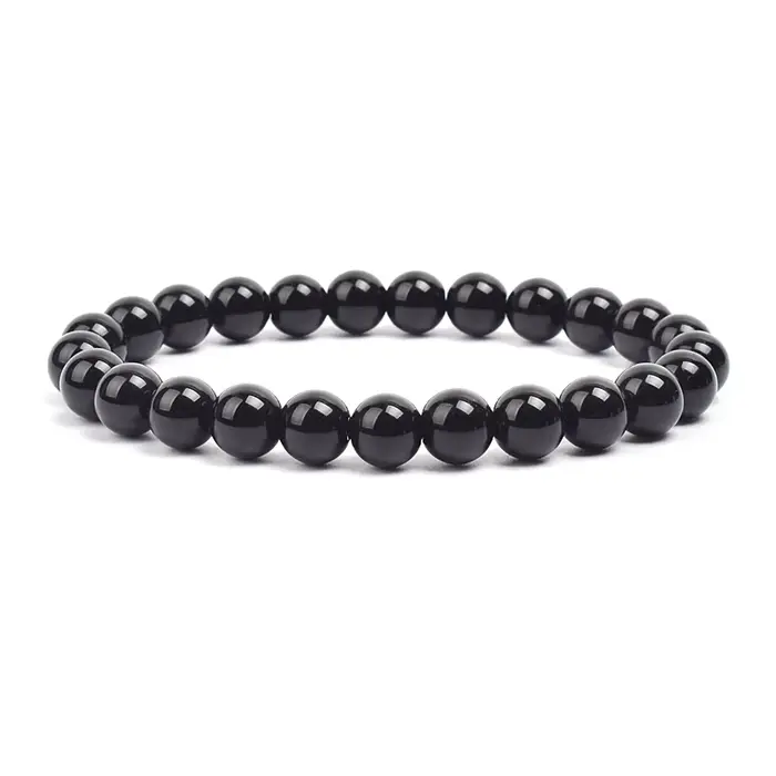 Bracelet de perles naturelles en pierre semi-précieuse pour homme femme et unisexe, avec améthystes, aigues-marines, jades, agates, corde élastique pour tous les styles et occasions