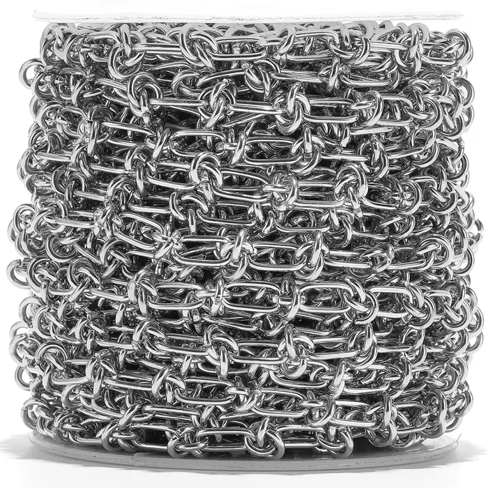 Chaîne en acier inoxydable 9mm DIY grosses noeuds pour hommes bracelets et colliers hip hop occasions spéciales