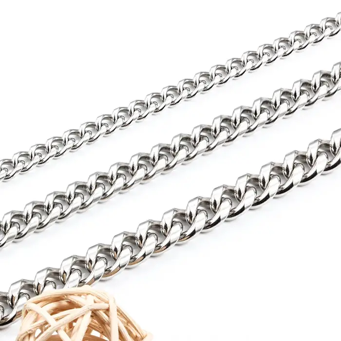 Collier chaîne cubaine en acier inoxydable 6