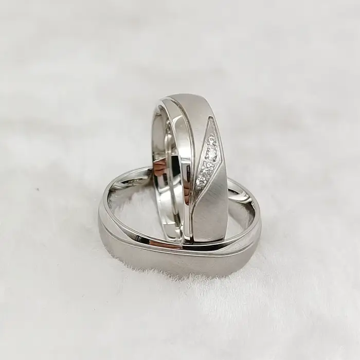 Bagues de Mariage de Promesse Hypoallergéniques en Acier Inoxydable 316L pour Couples Amoureux Occasions Spéciales