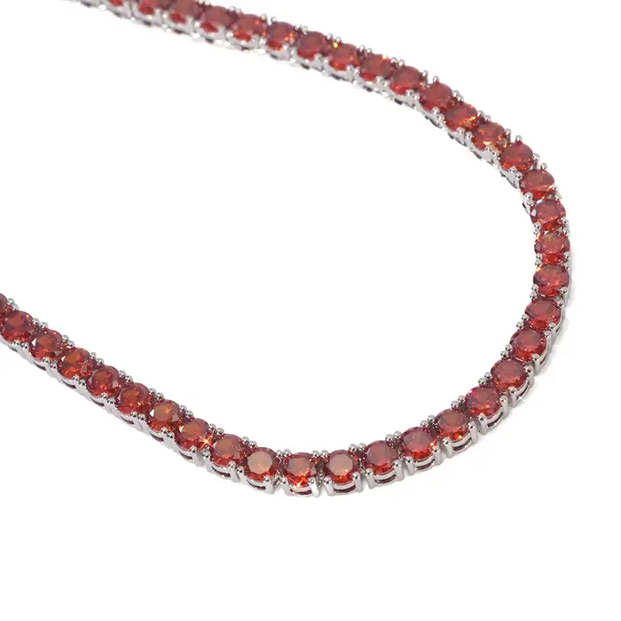 Collier tennis hip-hop Ice 5 mm de large, coloré et scintillant, en zircon CZ, collier tennis tendan