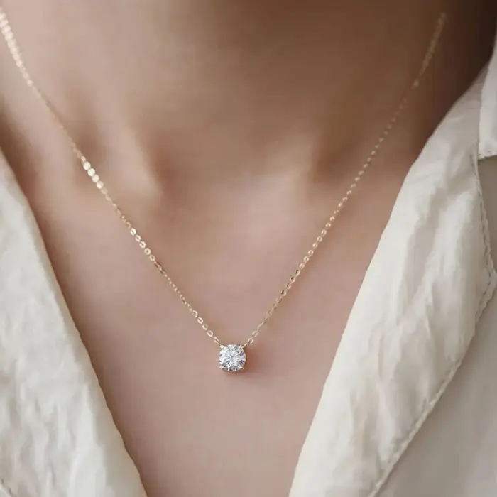 Collier en argent Sterling 925 plaqué or 18 carats, chaîne de clavicule polyvalente en Zircon scinti