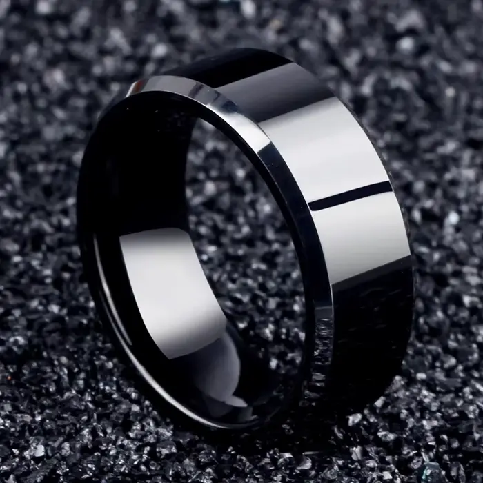 Bague en acier inoxydable breloque élégante pour hommes et femmes pour occasions spéciales cadeau d'anniversaire soirée festive style décontracté sportif