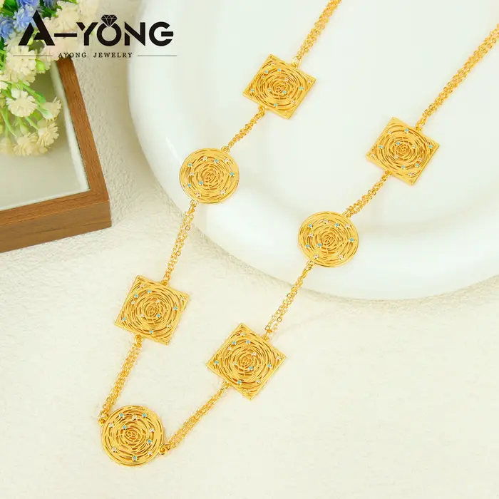 Collier Long musulman de luxe de dubaï