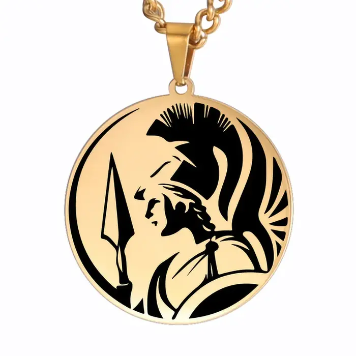 LIKGREAT – collier pendentif de la mythologie grecque, couleur or, en acier inoxydable, bijoux Vinta