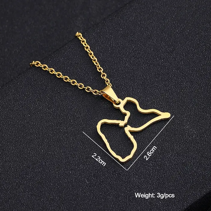 Collier pendentif en acier inoxydable pour hommes et femmes