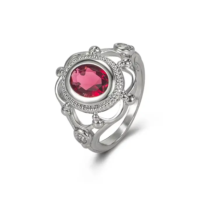Bague de proposition de fiançailles en argent adrenThai pour hommes et femmes