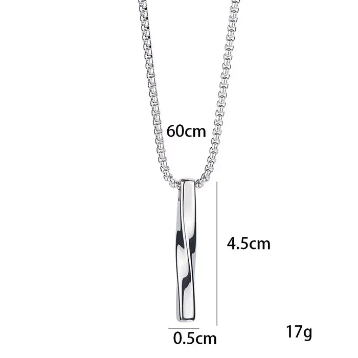 Collier pour hommes, pendentif en spirale