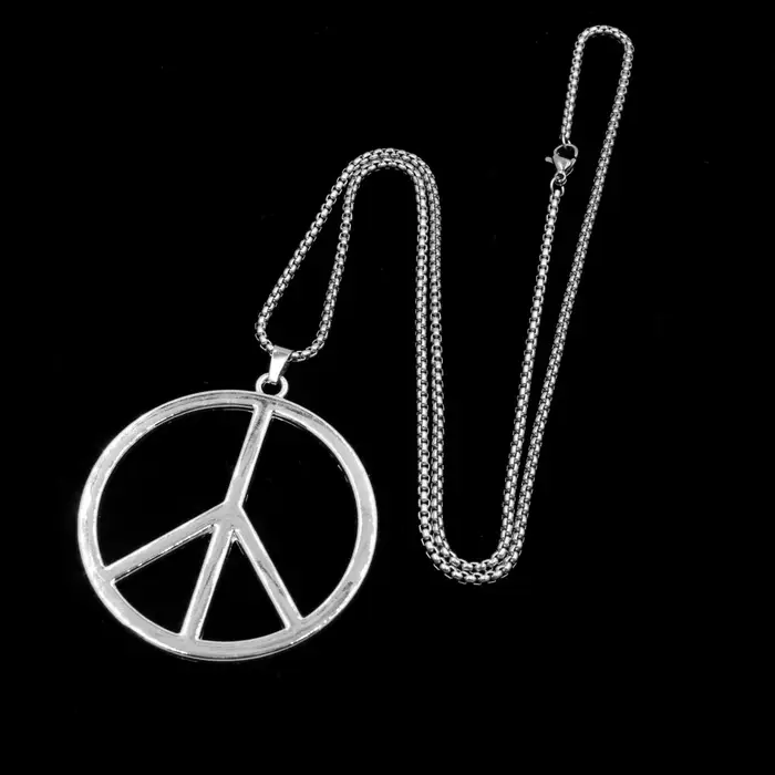 Collier Hippie avec signe de paix pour hommes et femmes