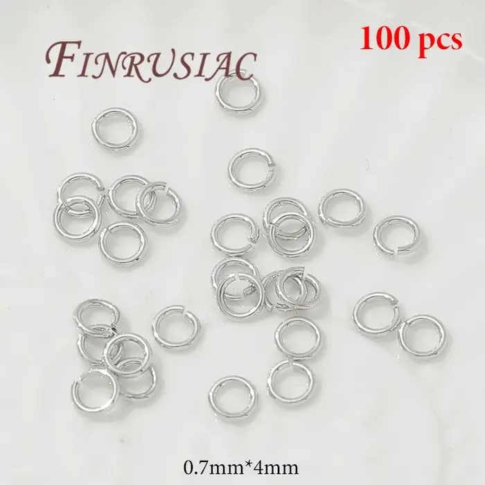 50-100 pièces Anneaux ouverts plaqués or 18 carats de 4-8 mm pour la fabrication de bijoux