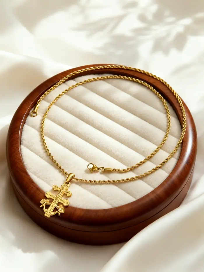 Collier croix de Caravaca INRI pour femmes et hommes
