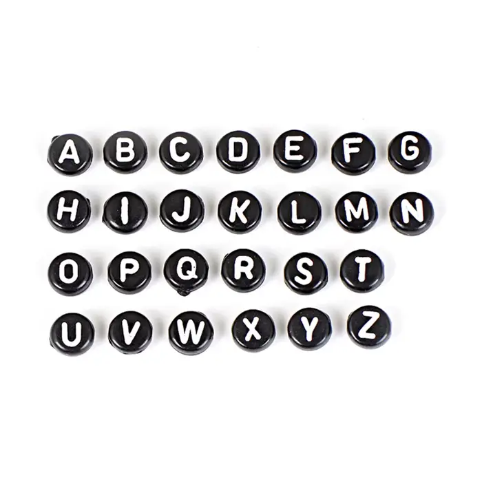 Style Simple 26 lettres Bracelet unisexe fait à la main tissage noir chaîne Braslet premier nom Bracelet réglable loisirs Pulseira