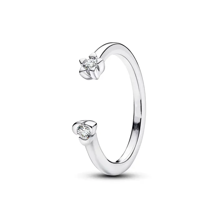 Nouvelle bague exquise en argent sterling 925, en forme de fleur et de couronne, pour la fête des mè