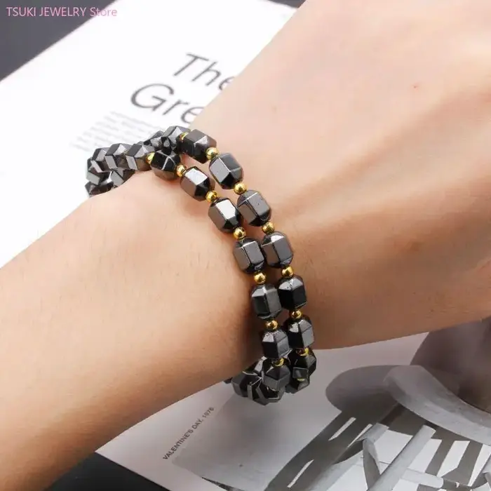 Collier en hématite noire naturelle pour homme et femme, collier thérapie magnétique, bijou de qualité pour les occasions spéciales et le bien-être