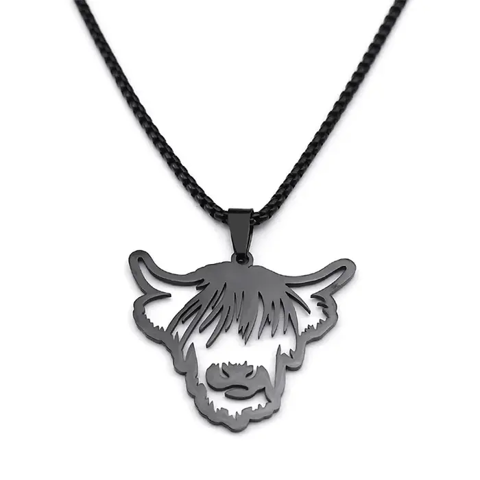 Collier Tête de Vache en Acier Inoxydable pour Homme et Femme