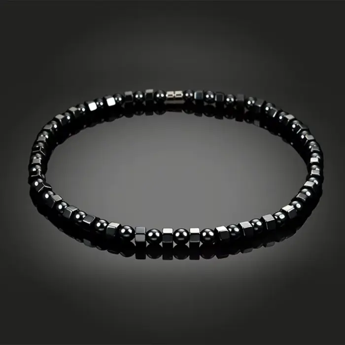 Collier de Guérison en Hématite Noire, Thérapie Magnétique, Bijoux, Cadeau d'Anniversaire, ixdes Mèr