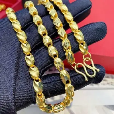 Collier en or véritable 24 carats pour hommes