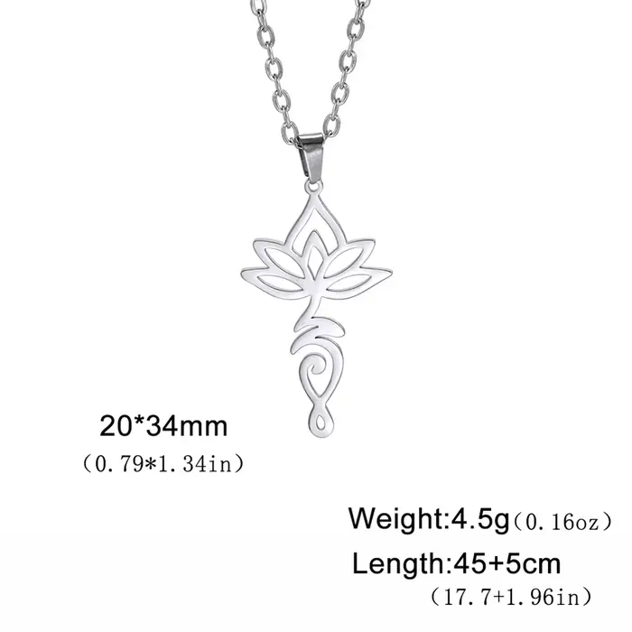 Anni Unalome Pendentif Pendentifs de la raq pour Femme, Collier EquiChoker, Yoga, Guérison, Acier In