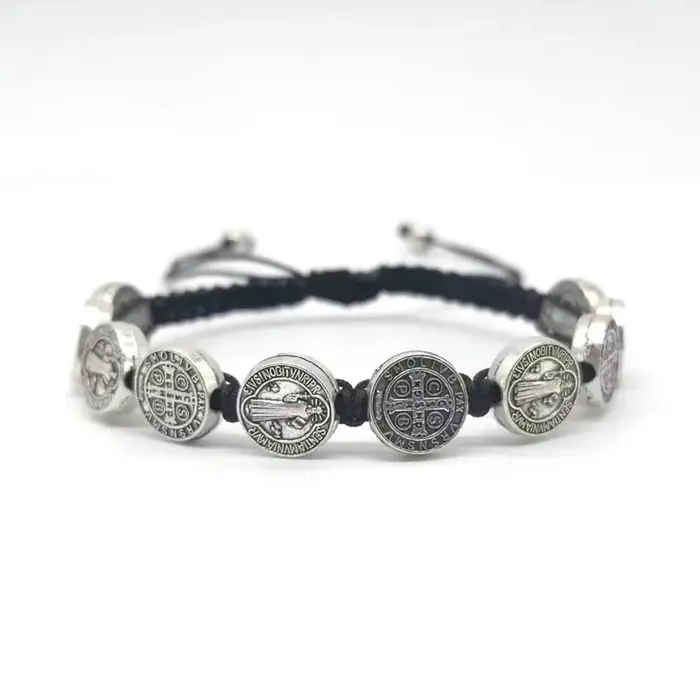 Bracelet réglable tissé à la main, carte sainte exorciste de la vierge marie et de jésus, Vintage, b