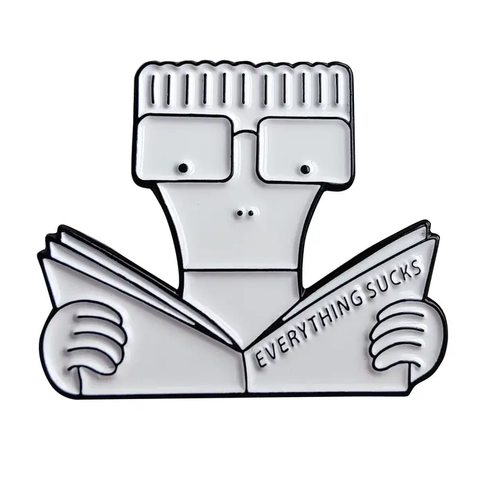 DescmotMilo Goes to imprimés Punk Rock Émail Pin, Revers Brooch, Metal Danemark ge Jewelry Accessary