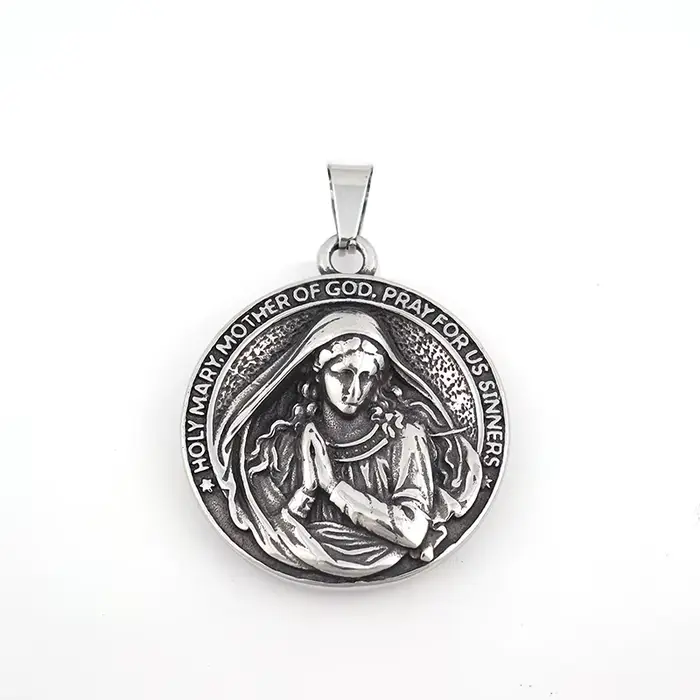 Collier vierge marie au Design tendance, breloque populaire en acier inoxydable, pendentif mère sain