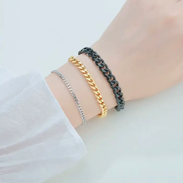 Bracelet en acier inoxydable pour hommes et femmes