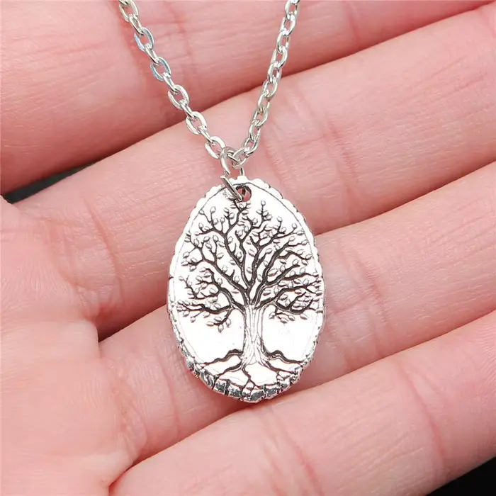 Collier arbre de vie sur le cou, chaîne de 43cm, bijoux pour garçons, articles romantiques pour la rentrée scolaire