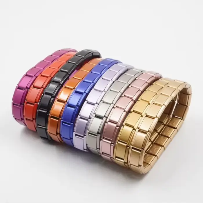 Bracelet modulaire en acier inoxydable pour hommes et femmes