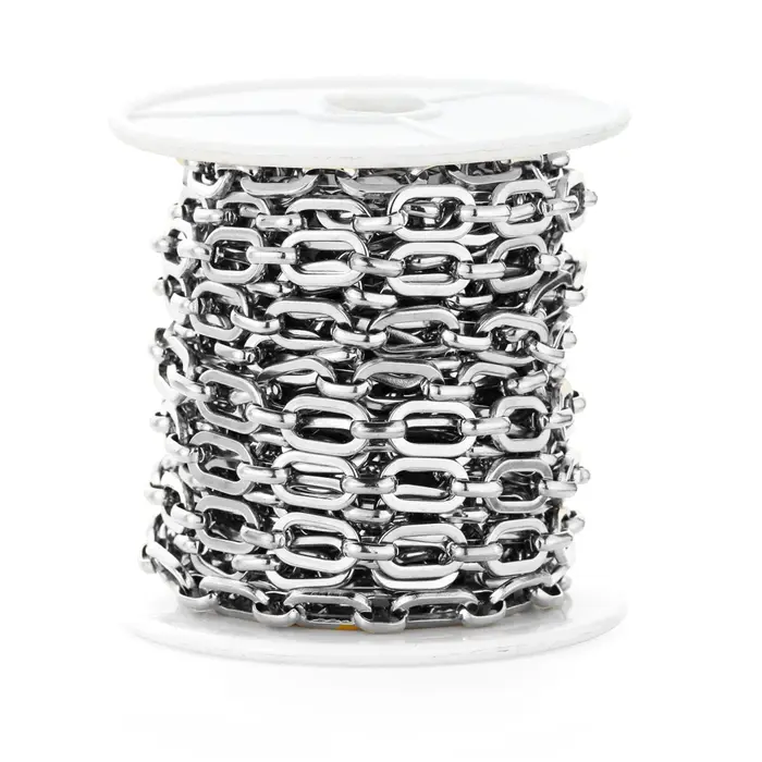 Chaîne gourmette plaquée or en acier inoxydable moderne pour colliers bracelets chevilles DIY bijoux occasions spéciales