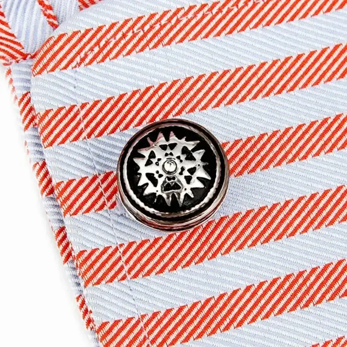 Boutons de manchette élégants pour hommes classiques et tendance en cuivre et rouge pour banquets, mariages et journées décontractées