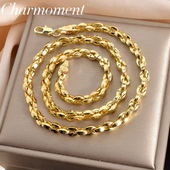 Hiphop Punk bordure collier cubain pour hommes couleur or 18K collier en cuivre italien mode mariage fiançailles bijoux accessoires