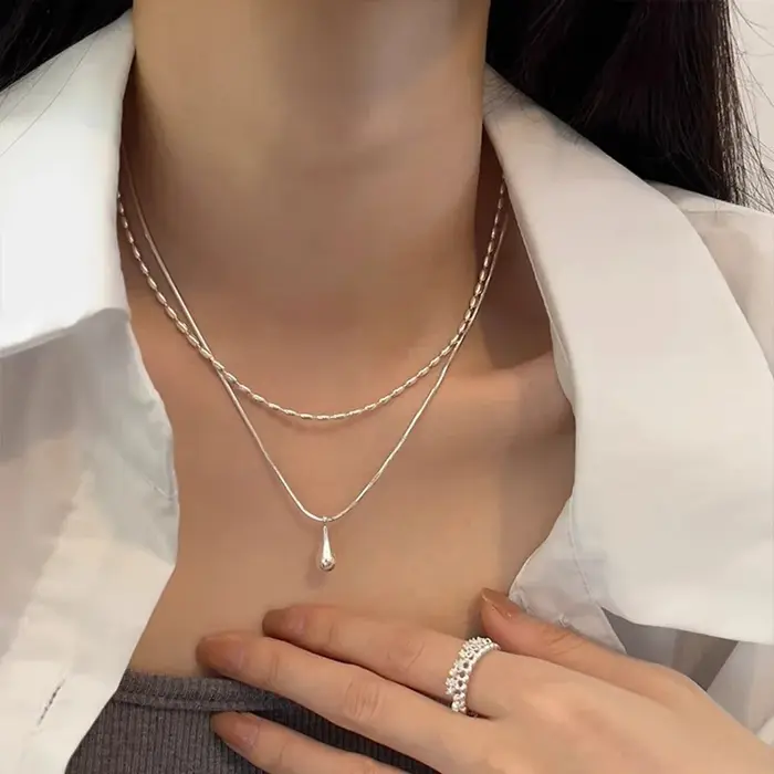 Collier Double en argent Sterling 925