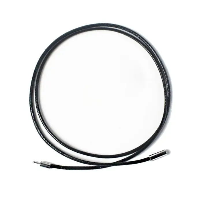 Cordon de collier en cuir tressé imperméable classique avec boucle d'insertion pour homme et femme pour toutes les occasions