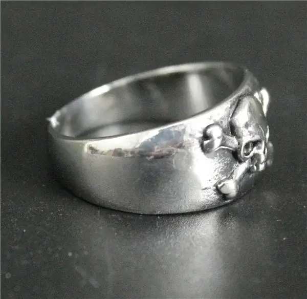 Bague en acier inoxydable 316L bande-crâne punk avec squelette motif pour hommes occasions spéciales