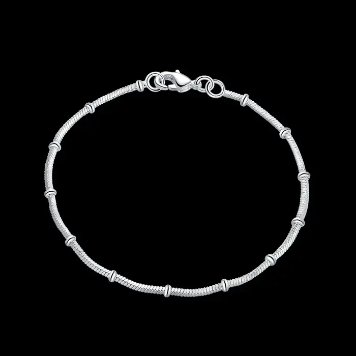 Bracelets en argent unisexe pour hommes et femmes