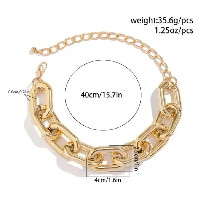 Chaîne épaisse steampunk géométrique unisexe en acrylique avec suivi de période pour hommes et femmes occasions spéciales