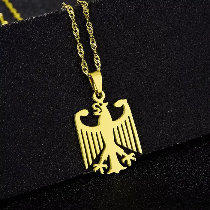 2025 à la mode US EU offre spéciale en acier inoxydable allemagne aigle pendentif collier unisexe Co