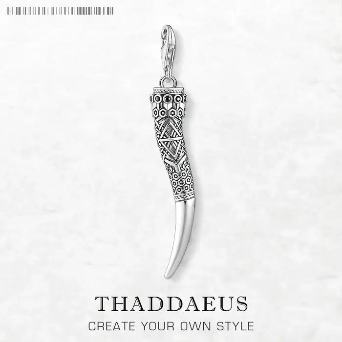 Pendentif dent de tigre en corne, bijoux fins Vintage, amulette en argent Sterling 925 pur, cadeau p