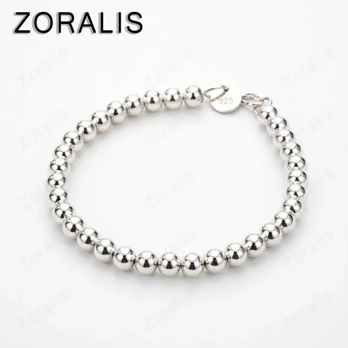 Bracelet en or 18 carats avec perles de 6 mm, chaîne de main pour femme, bijoux de mode pour fêtes e