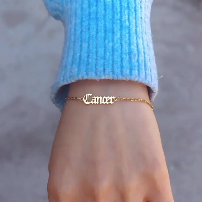Bracelet signe du zodiaque d'astrologie élégant à offrir pour femmes et hommes pour anniversaire ou occasions spéciales
