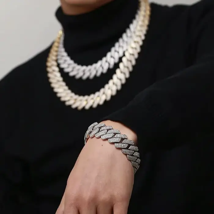 UWIN – collier chaîne cubaine à mailles fines de 20mm