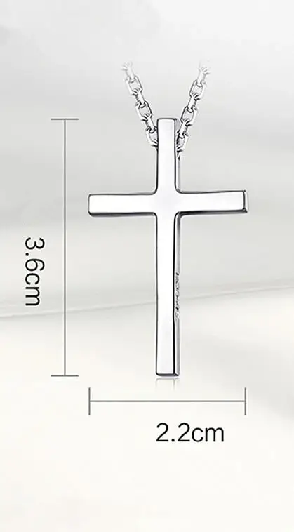 Collier en argent Sterling 925 pour hommes et femmes, bijoux classiques avec pendentif en croix, ras