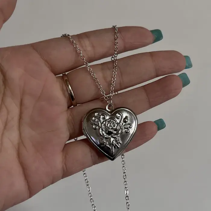 Cadre Photo en forme de coeur pendentif collier breloque ouvrable médaillon colliers femmes hommes bijoux nouvelle