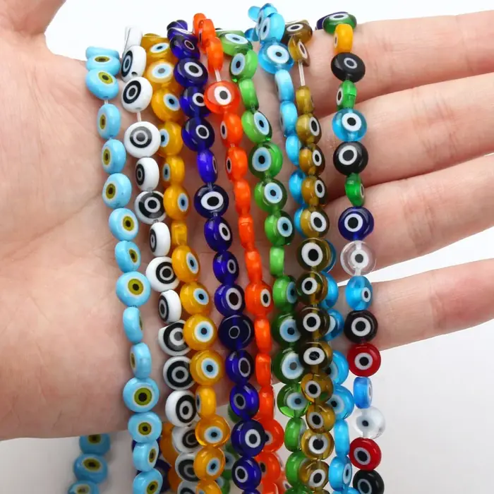 Bracelet mauvais œil en verre pour femme