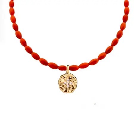 Collier avec pendentif en perles d'eau douce naturelles baroques, corail rouge, court pour femmes, bijoux bohème à la mode, ras du cou d'amitié, 2022