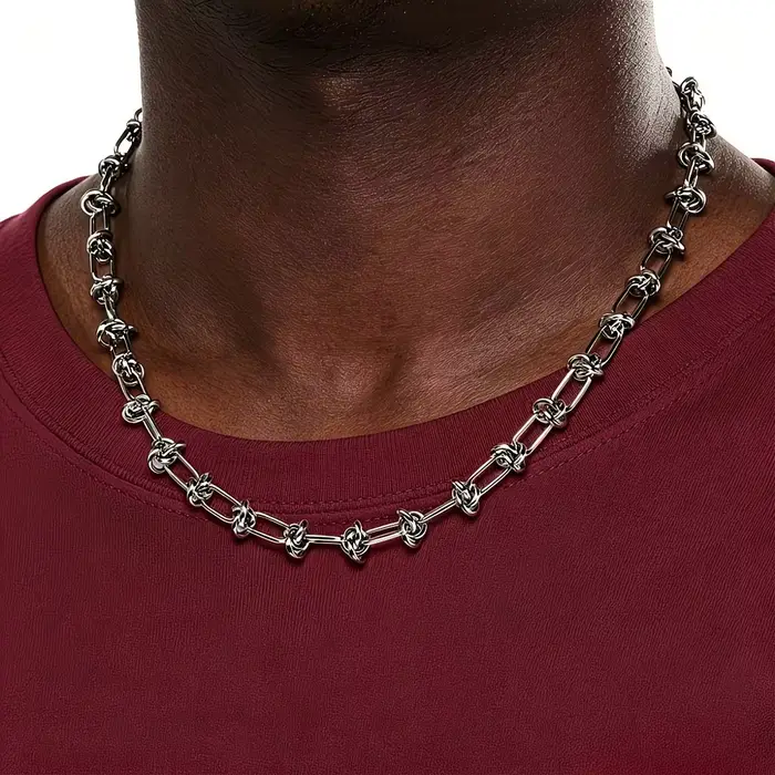 Collier en acier inoxydable doré